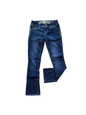 Hydraulic ✨ Low Rise Lola Curvy Bootcut Jeans Size 5/6 | Embellished Pockets 💎👖